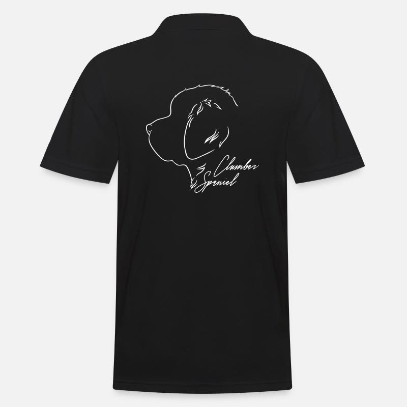 Clumber Spaniel Profil Hunde Hund Wilsigns - Männer Poloshirt - Schwarz
