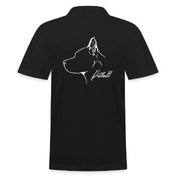 American Pitbull Profil Hunde Hund Wilsigns - Männer Poloshirt - Schwarz - Hinten - Kai (181cm)