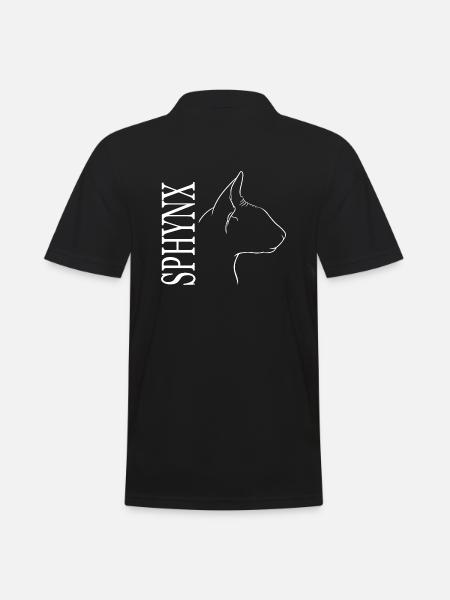 Sphynx Profile Cat Cat Wilsigns - Men's Polo Shirt - black
