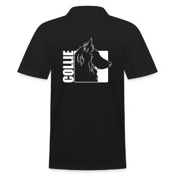 Langhaar Collie Profil Hunde Hund Wilsigns - Männer Poloshirt - Schwarz - Hinten - Kai (181cm)