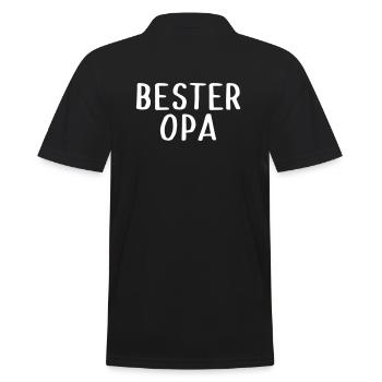 Bester Opa - Männer Poloshirt - Schwarz - Hinten - Kai (181cm)