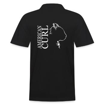 American Curl Profile Cat Cat Wilsigns - Men's Polo Shirt - black - Back - Kai (181cm)