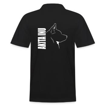 Akita Inu Profil Chiens Chien Wilsigns - Polo Homme - noir - Dos - Kai (181cm)