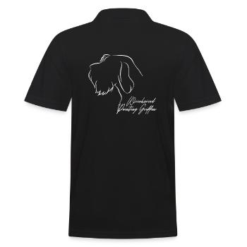 Pointage à poil dur Griffon profil chiens chien de chasse - Polo Homme - noir - Dos - Kai (181cm)