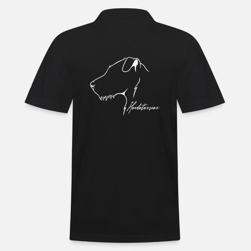 Heideterrier Profil Hunde Jagdhunde Wilsigns - Männer Poloshirt - Schwarz
