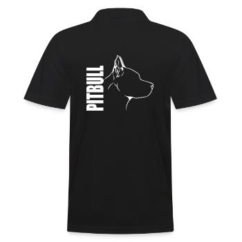 American Pitbull Profil Hunde Hund Wilsigns - Männer Poloshirt - Schwarz - Hinten - Kai (181cm)
