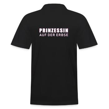 Prinzessin auf der Erbse - Männer Poloshirt - Schwarz - Hinten - Kai (181cm)