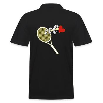 tennis tennis match raquette de balle de tennis - Polo Homme - noir - Dos - Kai (181cm)