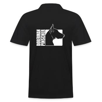 Doberman Pinscher Profil Hunde Hund Wilsigns - Männer Poloshirt - Schwarz - Hinten - Kai (181cm)