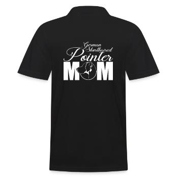 German Shorthaired Pointer Profile Mom Wilsigns - Men's Polo Shirt - black - Back - Kai (181cm)