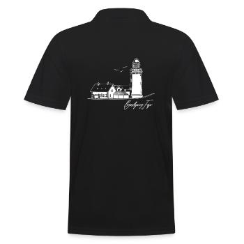 Denmark Bovbjerg Fyr Lighthouse Holiday - Men's Polo Shirt - black - Back - Kai (181cm)