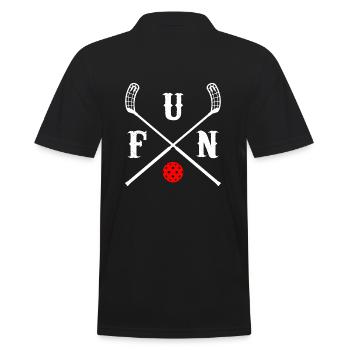 floorball floorball floorball logo - Men's Polo Shirt - black - Back - Kai (181cm)