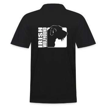 Irish Wolfhound Profil Hund Hunde Wilsigns - Männer Poloshirt - Schwarz - Hinten - Kai (181cm)