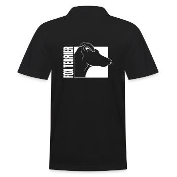 Smooth Fox Terrier Profile Wilsigns Dogs Dog - Men's Polo Shirt - black - Back - Kai (181cm)
