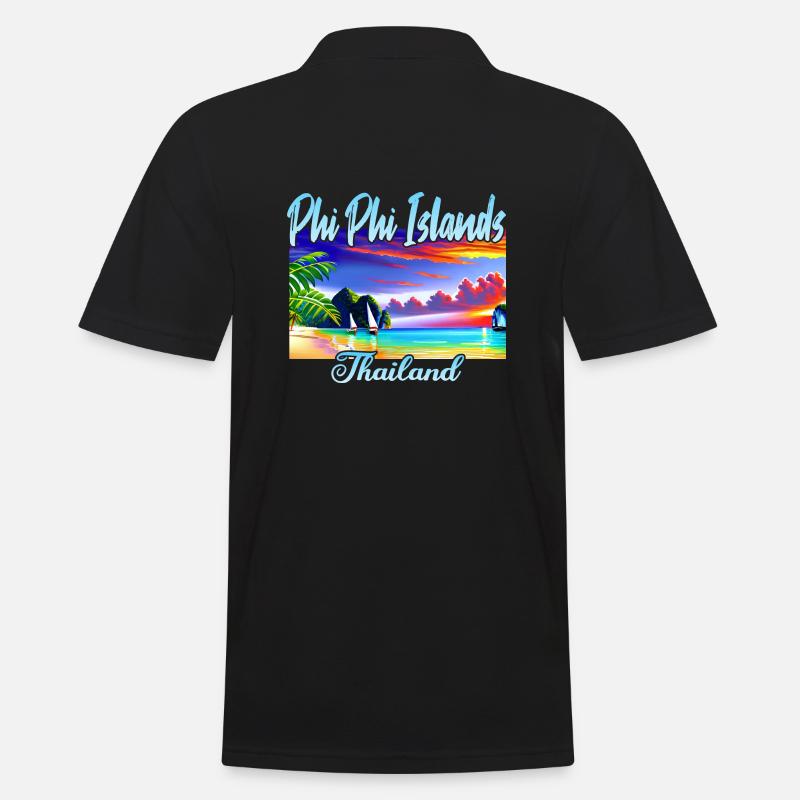 Phi Phi Islands - Men's Polo Shirt - black