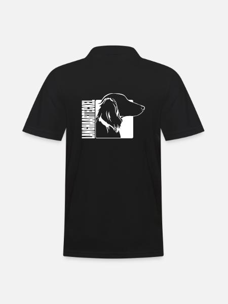 Longhaired Profile Dogs Dog Wilsigns - Men's Polo Shirt - black