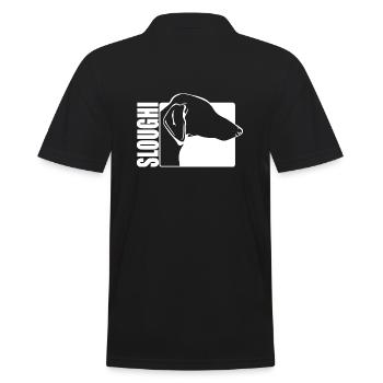 Sloughi Profil Hunde Hund Windhunde Wilsigns - Männer Poloshirt - Schwarz - Hinten - Kai (181cm)