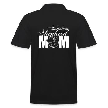 Australian Shepherd Profil Mom Hunde Hund Wilsigns - Männer Poloshirt - Schwarz - Hinten - Kai (181cm)