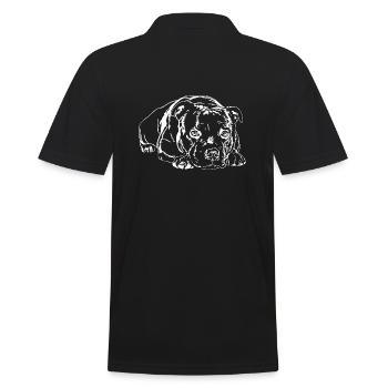 STAFFORDSHIRE BULL TERRIER Bullterrier Wilsigns - Polo Homme - noir - Dos - Kai (181cm)