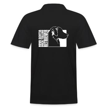 Nova Scotia Duck Tolling Retriever Profile Wilsigns - Men's Polo Shirt - black - Back - Kai (181cm)