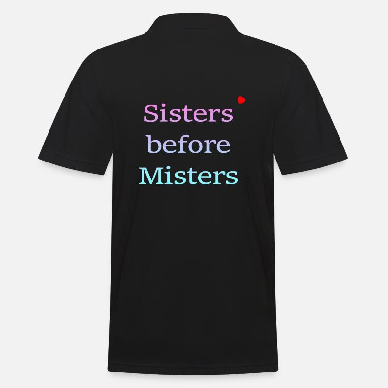 sisters before misters - Männer Poloshirt - Schwarz