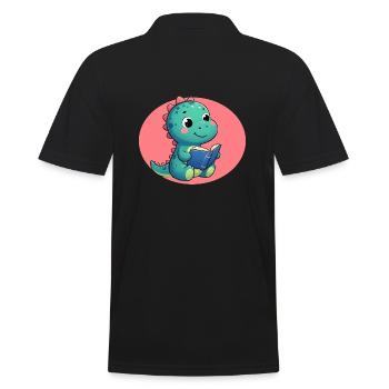 Dino lit un livre - Polo Homme - noir - Dos - Kai (181cm)