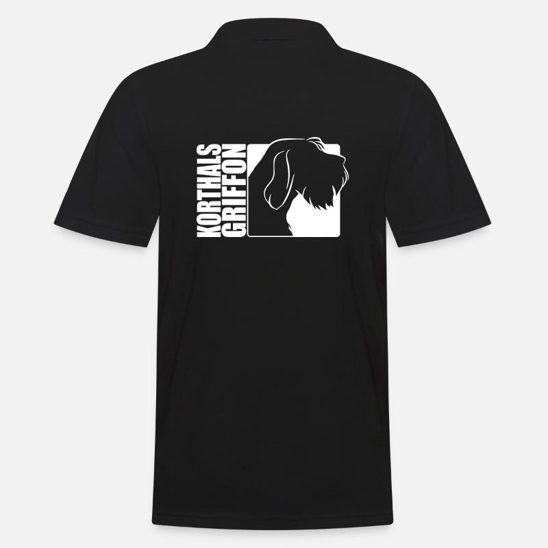 Korthals Griffon Profil Chiens de chasse Wilsigns - Polo Homme - noir