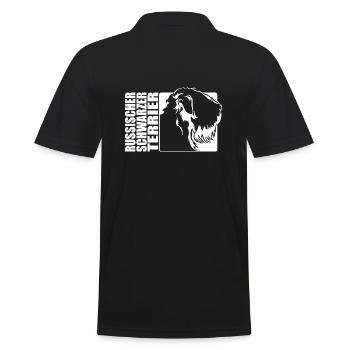 Russischer Schwarzer Terrier Profil Hunde Wilsigns - Männer Poloshirt - Schwarz - Hinten - Kai (181cm)