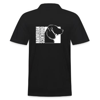 Hanoverian Scenthound Profile Dogs Dog Wilsigns - Men's Polo Shirt - black - Back - Kai (181cm)