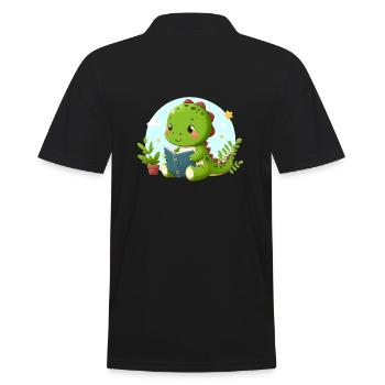 Dino lit un livre - Polo Homme - noir - Dos - Kai (181cm)