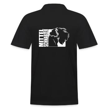 Mittelschnauzer Profil Hunde Hund Wilsigns - Männer Poloshirt - Schwarz - Hinten - Kai (181cm)