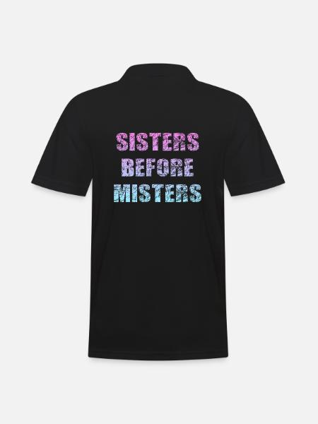 sisters before misters - Men's Polo Shirt - black