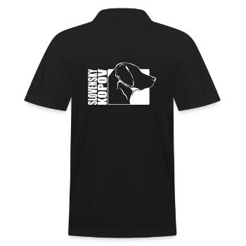 Slovensky Kopov Profile Dogs Hunting Dog Wilsigns - Men's Polo Shirt - black - Back - Kai (181cm)