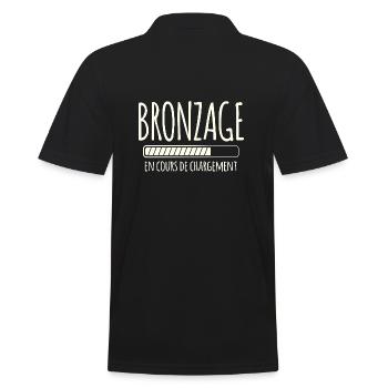 Tan Loading, Summer, Vacation, French - Men's Polo Shirt - black - Back - Kai (181cm)
