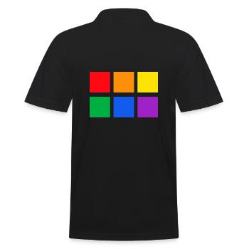 Défilé de la fierté LGBTQ arc-en-ciel LGBT - Polo Homme - noir - Dos - Kai (181cm)