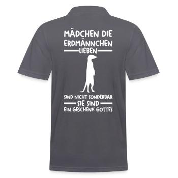 Erdmännchen - Männer Poloshirt - Anthrazit - Hinten - Nico (186cm)