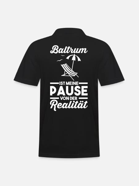 Nordsee Baltrum - Männer Poloshirt - Schwarz