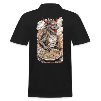 Ramen Drachen Anime & Suppen Design - Männer Poloshirt - Schwarz - Hinten - Kai (181cm)