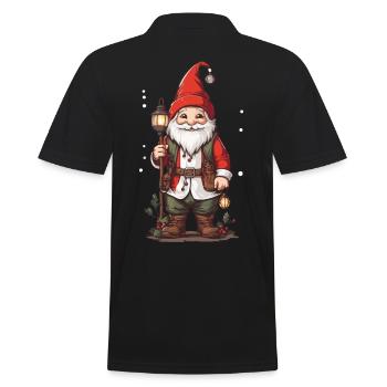 Noël nordique Gnome Noël festif - Polo Homme - noir - Dos - Kai (181cm)