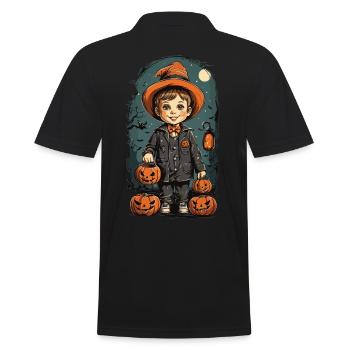 Rétro Halloween Kid Trick or Treat Design - Polo Homme - noir - Dos - Kai (181cm)