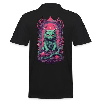 Chat démoniaque Halloween gothique drôle chats Design - Polo Homme - noir - Dos - Kai (181cm)