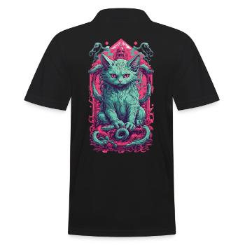 Creepy Demons Cat Halloween Underworld Design - Polo Homme - noir - Dos - Kai (181cm)