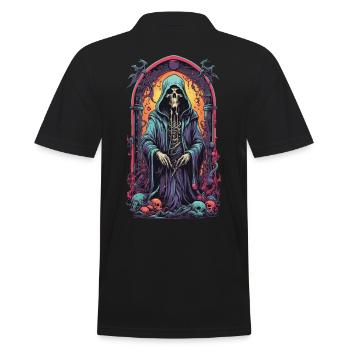 Gothique Grim Reaper sorcières mage oeuvre - Polo Homme - noir - Dos - Kai (181cm)