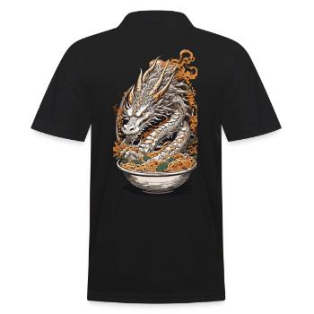 Vintage Ramen Dragon Ukiyo-E Japon Art - Polo Homme - noir - Dos - Kai (181cm)