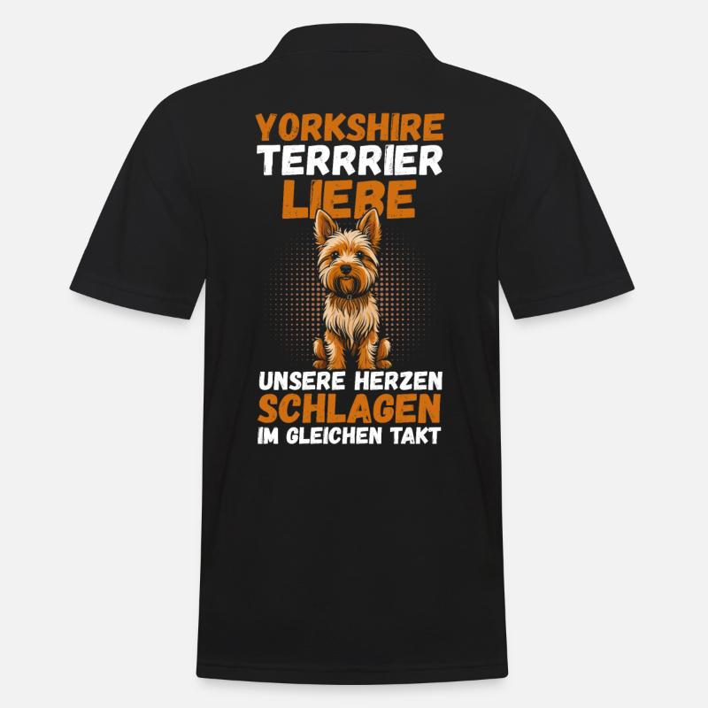 Hund Yorkshire Terrier - Männer Poloshirt - Schwarz