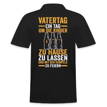 Dad Father Father's Day - Men's Polo Shirt - black - Back - Kai (181cm)