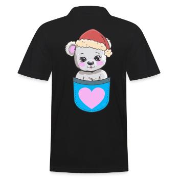 Enfant Enfants Père Noël Père Noël Teddy - Polo Homme - noir - Dos - Kai (181cm)