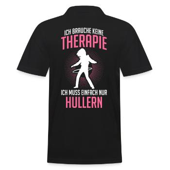 Hullern Therapie Hullerin Sportring Fitness - Männer Poloshirt - Schwarz - Hinten - Kai (181cm)