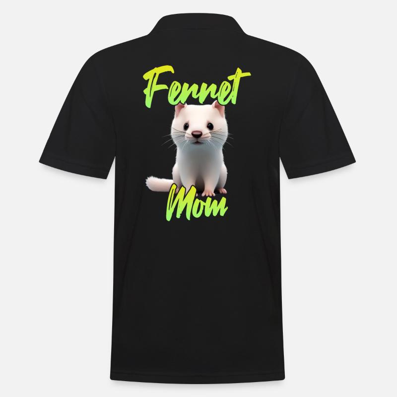 Frettchen Mama - Männer Poloshirt - Schwarz