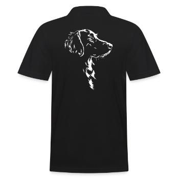 Retriever à poil plat Silhouette Dogs Wilsigns - Polo Homme - noir - Dos - Kai (181cm)